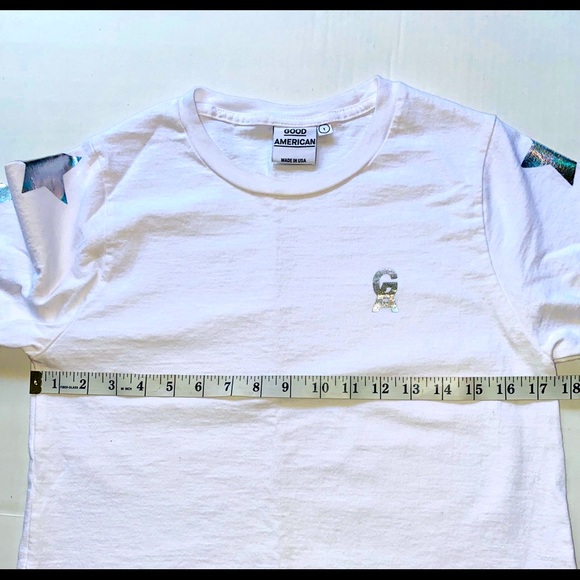 Good American White Long Sleeve Silver Star TShirt - Picture 8 of 9